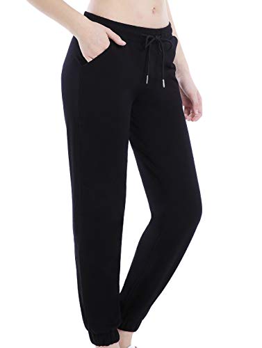 Ferrieswheel Story Sommerhose Damen Leicht Sporthose mit Tasche Jogginghose 7/8 Fitness Schwarz von Ferrieswheel Story