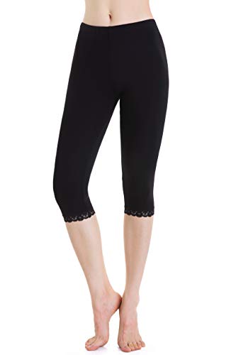 Ferrieswheel Story Unter Kleid Leggings Dünn Damen Capris Sporthose Kurz Yoga Shorts Jogginghose von Ferrieswheel Story