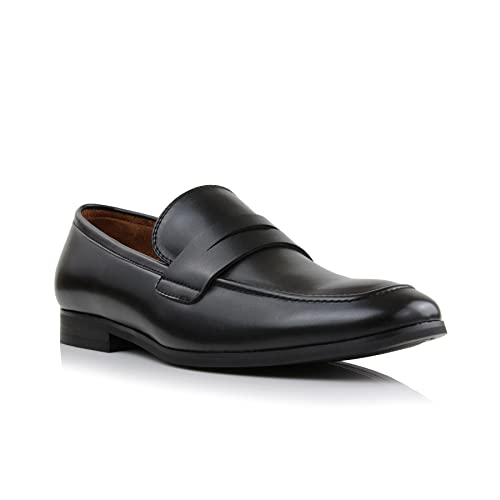 Ferro Aldo Dylan MFA19671 Herren-Loafer, klassisch, Moc-Toe, Klassisches Schwarz, 44.5 EU von Ferro Aldo