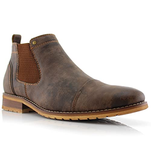 Ferro Aldo Sterling MFA606325 Herren-Stiefeletten, leger, Chelsea, zum Reinschlüpfen, braun, 43 EU von Ferro Aldo