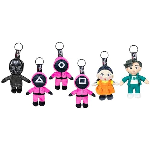 Ferro Stars Squid Game Keychain Bag Clip Schlüsselanhänger 20cm Gi-Hun 456 Überraschungswahl 1 stück von Ferro Stars