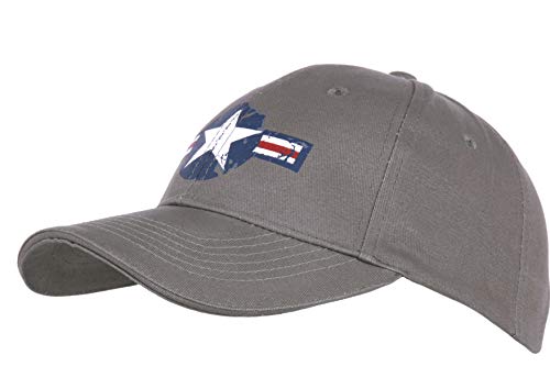 Ferromil Baseball Cap Airforce US Army Bomber USAAF Kokarde Vintage (Grau) von Ferromil