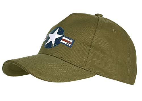 Ferromil Baseball Cap Airforce US Army Bomber USAAF Kokarde Vintage (Oliv) von Ferromil