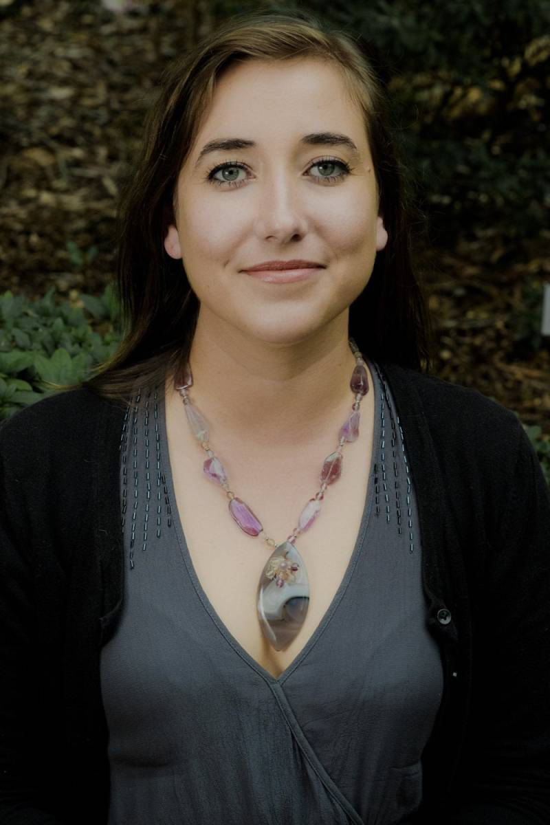 Grau Und Creme Anhänger Auf Lila Halskette - Amethyst, Flourit von FerryLaneSelection