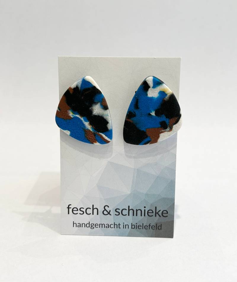 Bunte Ohrstecker Aus Polymerton, Nickelfrei Bunte Ohrstecker Aus Polymerton, Nickelfrei von FeschSchniekeSchmuck