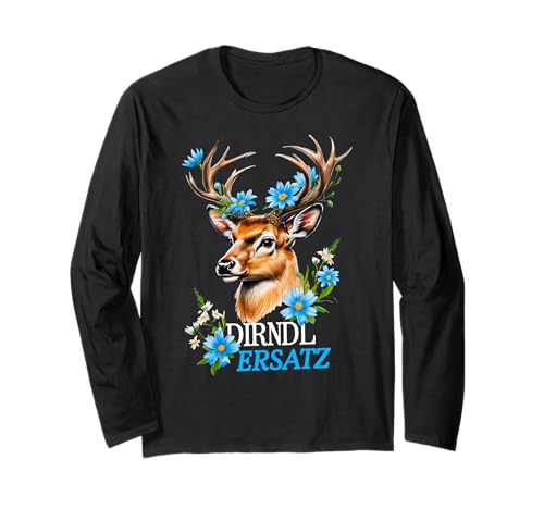 Dirndl Ersatz Hirsch Fest Oktober bayrische Tracht Trachten Langarmshirt von Fest Oktober Trachtenshirt Ersatz Dirndl Hirsch 21