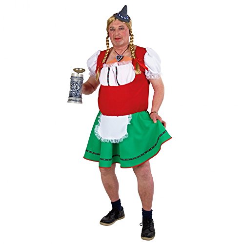 Festartikel-Müller Herren Dirndl Liesel Gr. 48-58 Oktoberfest Männer Kleid Fasching Wiesn Party (48/50) von Festartikel-Müller