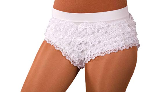 Festartikel Müller Kinder Kostüm Zubehör Garde Rüschenslip weiß Karneval Gr.164/176 von Festartikel-Müller