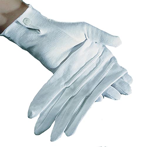 Festartikel Müller Kostüm Zubehör Baumwoll Handschuhe weiß zu Karneval Fasching Herren von Festartikel-Müller