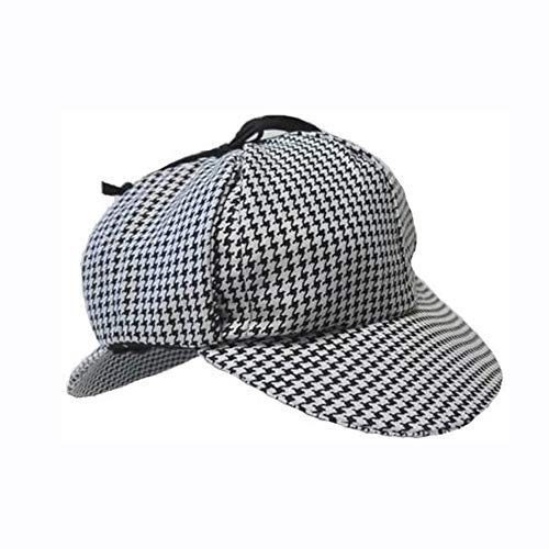 Festartikel-Müller Hut Sherlock Holmes Motiv Grau Large Fedora Männer Hut für Erwachsene Männer Sherlock Holmes Fans von Festartikel-Müller