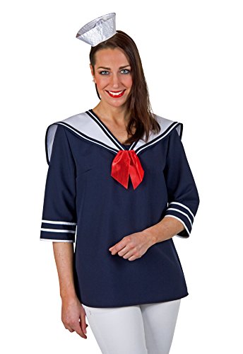Festartikel Müller Damen Kostüm Matrose Bluse Kragen dunkelblau Karneval Fasching Gr.XL von Festartikel-Müller
