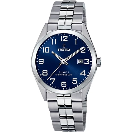 Festina Herren Analog Quarz Uhr mit Edelstahl Armband F20437/3 von Festina