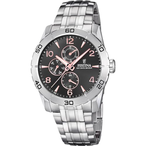 FESTINA Armbanduhr Für Herren F16606/E Outlet Grau Silber 316l Edelstahl case Grau Silber316l Edelstahl Armband von Festina