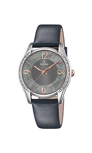 Festina Damen Analog Quarz Uhr mit Leder Armband F16944/B von Festina