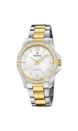 Festina Damen Analog Quarz Uhr mit Edelstahl Armband F20594/1 von Festina