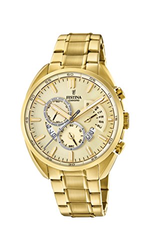 Festina Herren Chronograph Quarz Uhr mit Edelstahl Armband F20267/1 von Festina