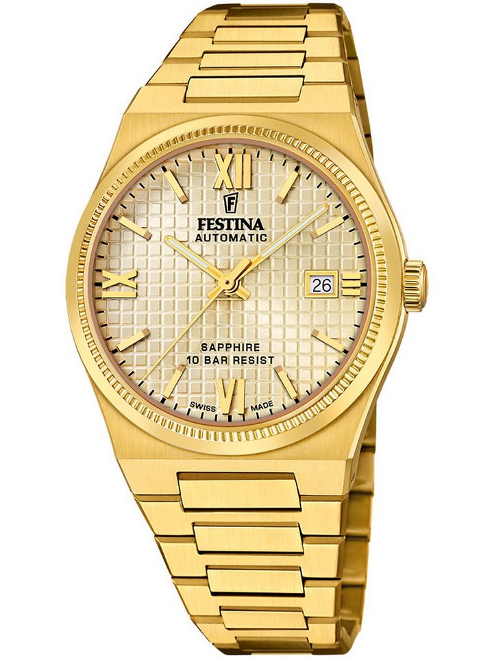 Festina Automatikuhr Festina F20032/2 Herrenuhr Swiss Made Rivé Automatik 40mm 10ATM Festina F20032/2 Herrenuhr Swiss Made Rivé Automatik 40mm 10ATM von Festina