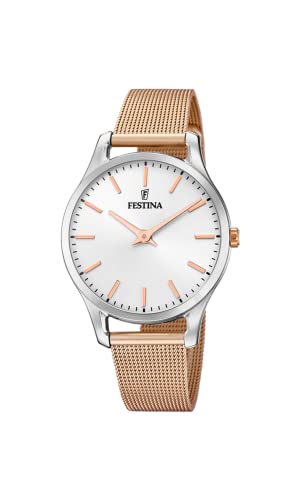 Festina Damen Analog Quarz Uhr mit Edelstahl Armband F20506/1 von Festina