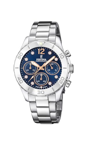 Festina Damen Analog Quarz Uhr mit Edelstahl Armband F20603/3 von Festina