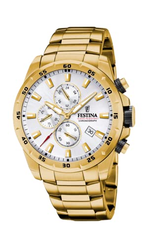 Festina Herren Analog Quarz Uhr mit Edelstahl Armband F20541/1 von Festina