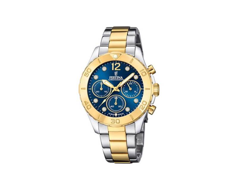 Festina Chronograph Festina Damen Uhr F20604/3 Bicolor, Boyfriend Collection, Edelstahl ve, (1-tlg) von Festina