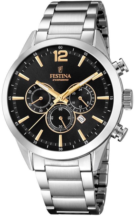 Festina Chronograph Timeless Chronograph, F20343/4, mit dezentraler Sekunde von Festina