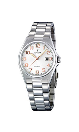 Festina Damen Analog Quarz Uhr mit Edelstahl Armband F16375/7 von Festina