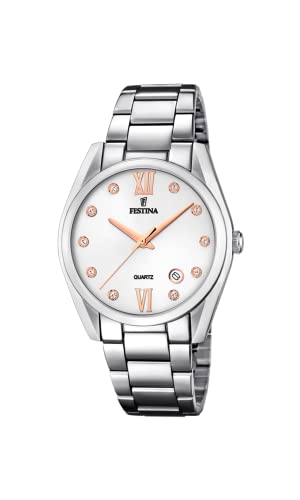 Festina Damen Analog Quarz Uhr mit Edelstahl Armband F16790/A von Festina