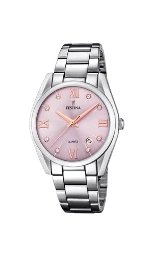 Festina Damen Analog Quarz Uhr mit Edelstahl Armband F16790/D von Festina