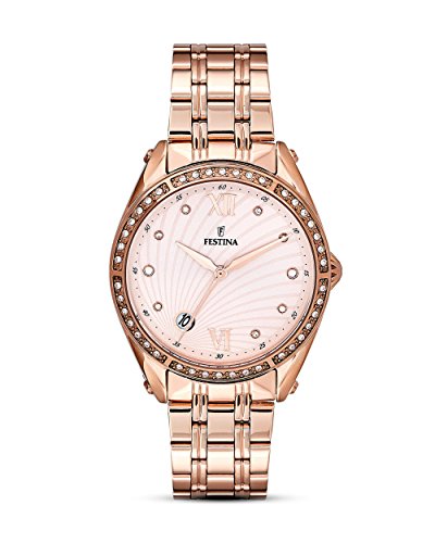 Festina Damen Analog Quarz Uhr mit Edelstahl Armband F16896/2 von Festina