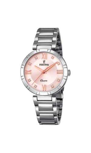 Festina Damen Analog Quarz Uhr mit Edelstahl Armband F16936/C von Festina