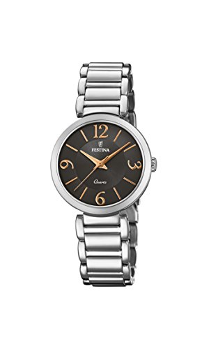 Festina Damen Analog Quarz Uhr mit Edelstahl Armband F20212/2 von Festina