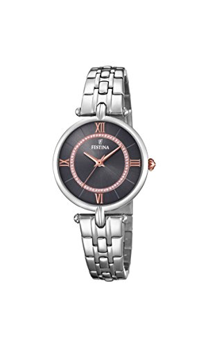 Festina Damen Analog Quarz Uhr mit Edelstahl Armband F20315/2 von Festina