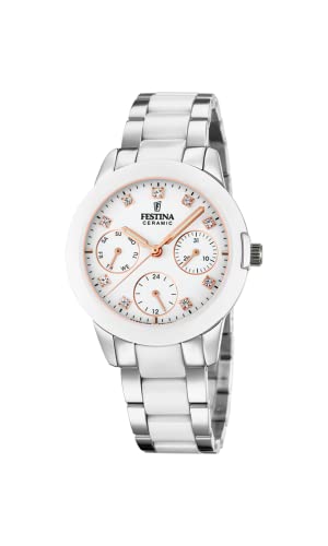 Festina Damen Analog Quarz Uhr mit Edelstahl Armband F20497/1 von Festina