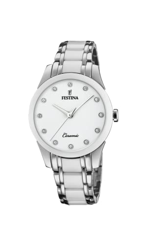 Festina Damen Analog Quarz Uhr mit Edelstahl Armband F20499/1 von Festina