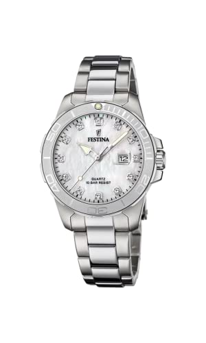 Festina Damen Analog Quarz Uhr mit Edelstahl Armband F20503/1 von Festina