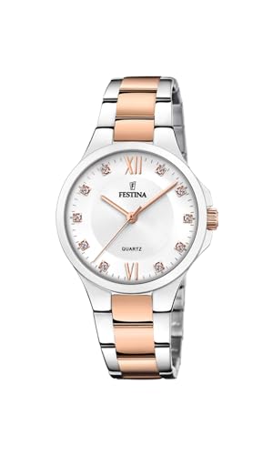 Festina Damen Analog Quarz Uhr mit Edelstahl Armband F20612/1 von Festina