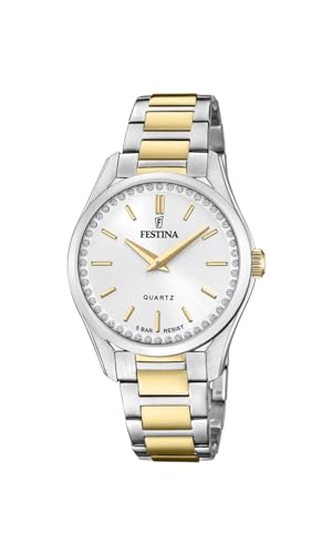 Festina Damen Analog Quarz Uhr mit Edelstahl Armband F20619/1 von Festina