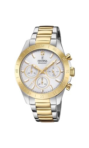 Festina Damen Analog Quarz Uhr mit Edelstahl Armband F20651/1 von Festina