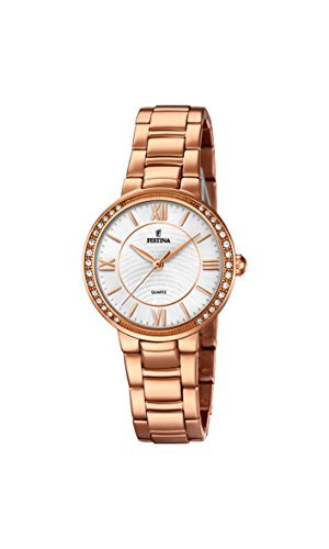 Festina Damen Analog Quarz Uhr mit Edelstahl beschichtet Armband F20222/1 von Festina