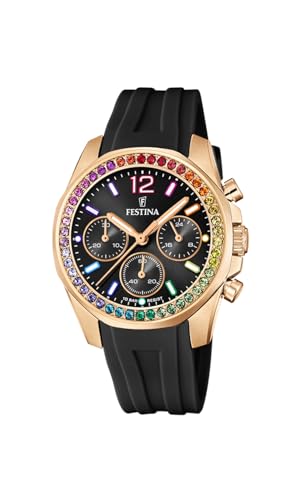 Festina Damen Analog Quarz Uhr mit Gummi Armband F20611/3 von Festina