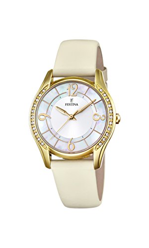 Festina Damen Analog Quarz Uhr mit Leder Armband F16945/A von Festina
