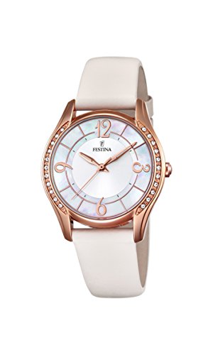 Festina Damen Analog Quarz Uhr mit Leder Armband F16946/A von Festina