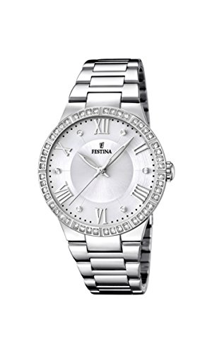 Festina Damen Analog Quarz Uhr mit Edelstahl Armband F16719/1 von Festina