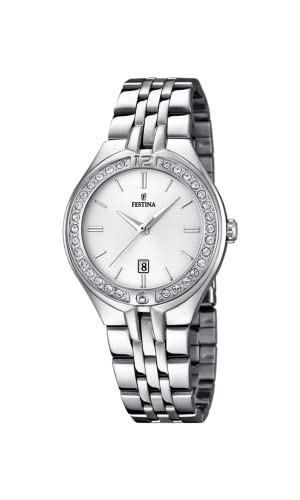 Festina Damen Analog Quarz Uhr mit Edelstahl Armband F16867/1 von Festina