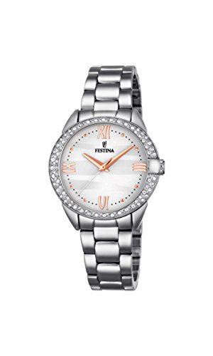 Festina Damen Analog Quarz Uhr mit Edelstahl Armband F16919/1 von Festina