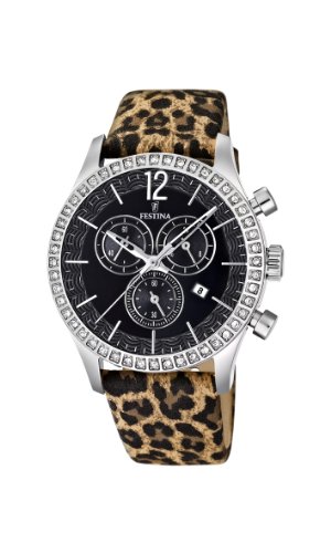 Festina Damen-Armbanduhr Chronograph Quarz Leder F16590/6 von Festina