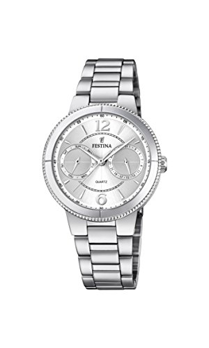 Festina Damen Analog Quarz Uhr mit Edelstahl Armband F20206/1 von Festina