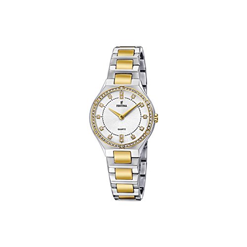 Festina Damen Analog Quarz Uhr mit Edelstahl beschichtet Armband F20226/1 von Festina