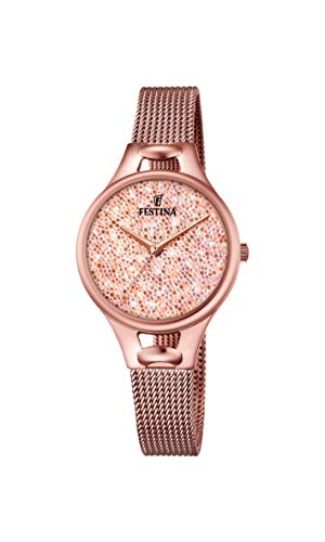 Festina Uhr Für Damen F20333/2 Mademoiselle Gold Edelstahl Case RoségoldEdelstahl Band von Festina